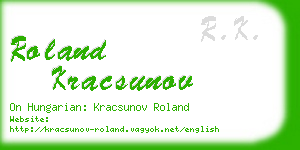 roland kracsunov business card